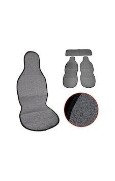 Nyf 51 Terletmez Minder Premium Pamuklu Gri 3 Lü Set 2 Ön Pilot + 1 Arka Oturma