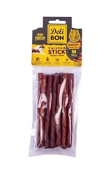Delibon Deri Burgu Çubuk Barbekü Aromalı Kemik Köpek Ödülü Kalın 12'li Delibon Deri Burgu Çubuk Barbekü Aromalı Kemik Köpek Ödülü Kalın 12'li