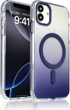 Apple Uyumlu iPad iPhone 14 Pro Max Kılıf M-safe Şarj Özellikli Transparan Renk Geçişli Zore Toros Kapak Çok Renkli