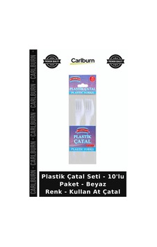 Özel Üretim Pratik Parti Piknik Plastik Çatal Seti - 10'lu Paket - Beyaz Renk - Kullan At Çatal Özel Üretim Pratik Parti Piknik Plastik Çatal Seti - 10'lu Paket - Beyaz Renk - Kullan At Çatal