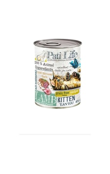 Pati Life Kuzu Etli Tahılsız Yavru Kedi Konservesi 24 x 415 G Pati Life Kuzu Etli Tahılsız Yavru Kedi Konservesi 24 x 415 G