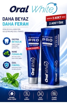 Oral White Cleaning Pro Ekstra Beyazlık Diş Macunu 75 Ml - Yeni Formül Tam Koruma