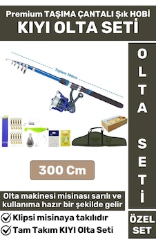 Profesyonel Kullanıma Hazır Taşıma Çantası Hediyeli Balıkçı Tam Takım Hobi Kıyı Olta Seti 300 Cm Profesyonel Kullanıma Hazır Taşıma Çantası Hediyeli Balıkçı Tam Takım Hobi Kıyı Olta Seti 300 Cm