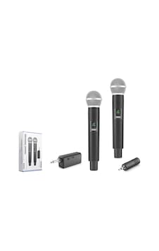 Büro Ev Ofis si İçin 2adet 6,35mm Kablosuz Uhf Mikrofon Seti Büro Ev Ofis si İçin 2adet 6,35mm Kablosuz Uhf Mikrofon Seti