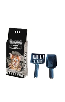 Goldlife Kedi Kumu 10 L + Kedi Kum Küreği + Kedi Mama Küreği Goldlife Kedi Kumu 10 L + Kedi Kum Küreği + Kedi Mama Küreği