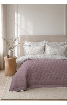 Bed Line Summer Pike Comforter Set Ranforce Vanessa Tek Kişilik Mürdüm
