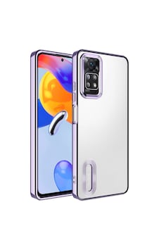 Xiaomi Redmi Note 11 Pro 5g Kılıf Kamera Lens Korumalı Logo Gösteren Parlak Kenarlı Kapak Omega
