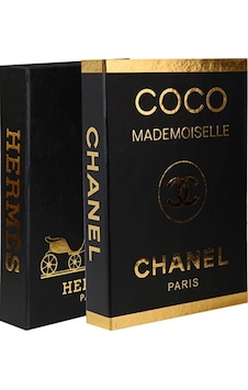 2'li Cococ & Siyah Gold Dekoratif Kitap Kutu