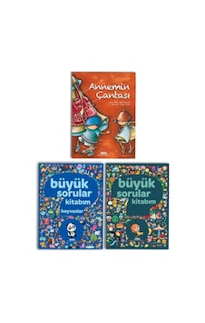 Büyük Sorular Kitabım + Büyük Sorular Kitabım Hayvanlar + Annemin Çantası 3'lü Set Büyük Sorular Kitabım + Büyük Sorular Kitabım Hayvanlar + Annemin Çantası 3'lü Set