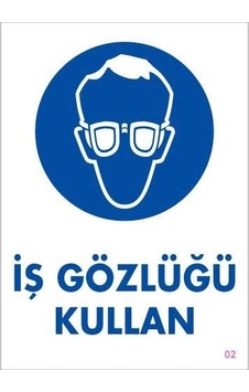 Plentifuliş Gözlüğü Kullan Uyarı Levhası 25x35 Kod:2 Plentifuliş Gözlüğü Kullan Uyarı Levhası 25x35 Kod:2
