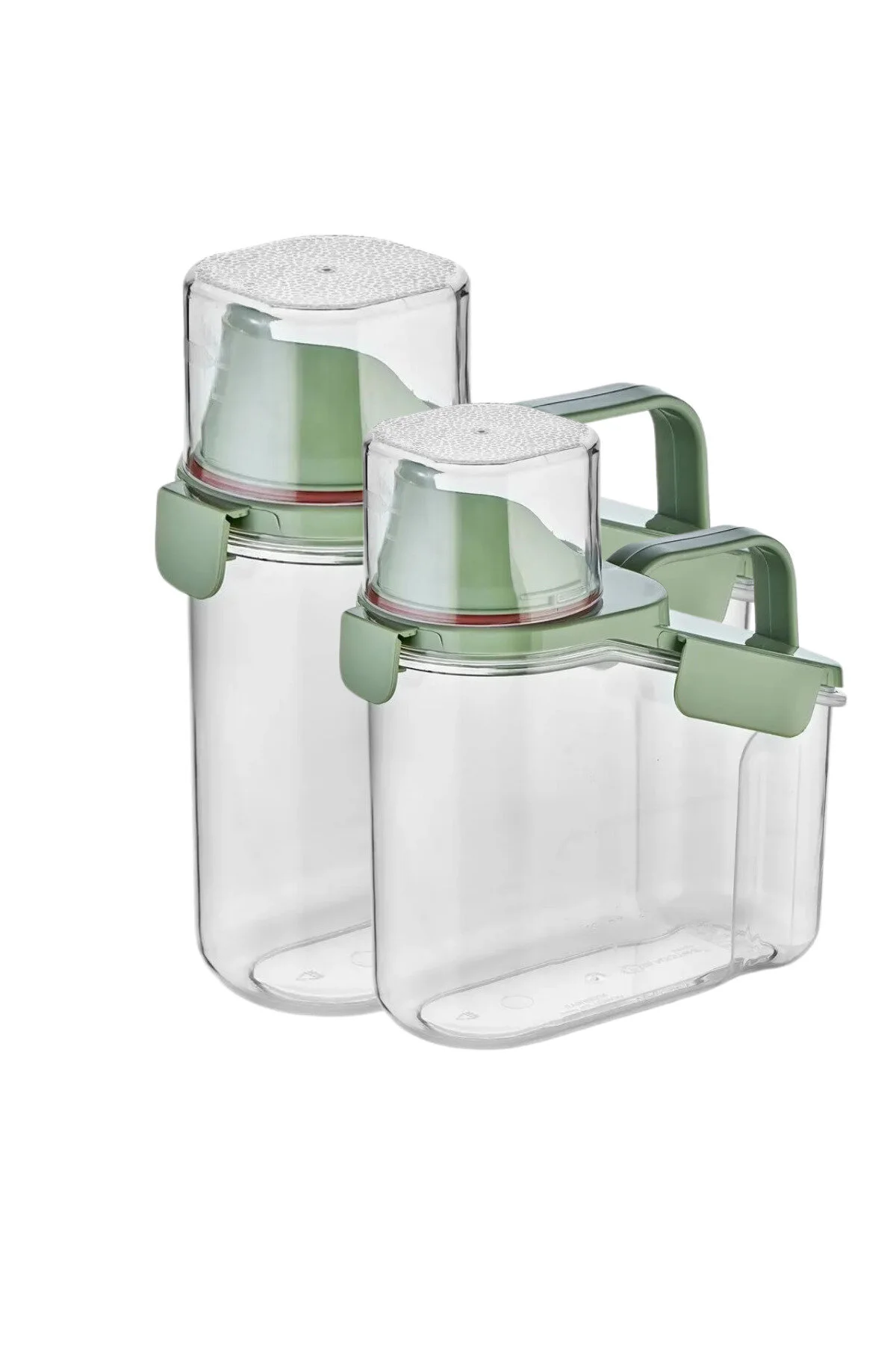 Bakliyat Ve Deterjan 2'li Set Saklama Kabı - 1100 Ml Ve 1800 Ml - Yeşil Bakliyat Ve Deterjan 2'li Set Saklama Kabı - 1100 Ml Ve 1800 Ml - Yeşil