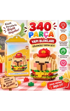 Storeşahin Lz-8875 Hamburger Model 340 Parça Block Oyuncak Shn0720 Standart Storeşahin Lz-8875 Hamburger Model 340 Parça Block Oyuncak Shn0720 Standart