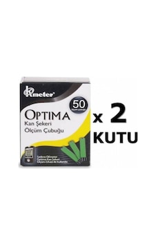Optima Seker Ölçüm Stribi (çubuğu) 50'li X 2 Kutu Optima Seker Ölçüm Stribi (çubuğu) 50'li X 2 Kutu