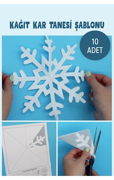 Kağıt Kar Tanesi Şablonu, 10 Adet A4 Boyut . Kağıt Kar Tanesi Şablonu, 10 Adet A4 Boyut .