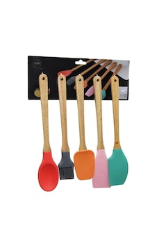 Bambu Saplı Silikon Kaşık Seti 5'li Belirtilmemiş Bambu Saplı Silikon Kaşık Seti 5'li Belirtilmemiş