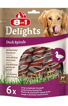 8in1 Smart Delights Duck Spirals Ördekli Burgu Köpek Ödülü 6'lı