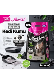 Hobi Maxicat Aktif Karbonlu Bentonit Kedi Kumu 10 Litre Hobi Maxicat Aktif Karbonlu Bentonit Kedi Kumu 10 Litre