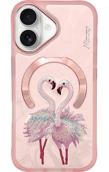Apple Uyumlu iPhone 16 Tasarım Kılıf 3d Gerçek Nakışlı Flamingo Desenli Magsafe Silikon Kamera Korumalı Şeffaf Apple Uyumlu iPhone 16 Tasarım Kılıf 3d Gerçek Nakışlı Flamingo Desenli Magsafe Silikon Kamera Korumalı Şeffaf