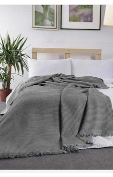Lora Tek Kişilik Tek Pike 160x210 Cm Antrasit Antrasit Lora Tek Kişilik Tek Pike 160x210 Cm Antrasit Antrasit