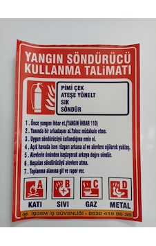 Yangın Söndürme Talimatı Folyo 25x35