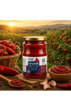 Organik Glutensiz Biber Salçası Tuzsuz 610 Gr.