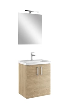 Kale Noah Meşe 55 Cm Kapaklı Alt Dolap, Lavabo Ve Ayna Takımı Kahverengi Kale Noah Meşe 55 Cm Kapaklı Alt Dolap, Lavabo Ve Ayna Takımı Kahverengi