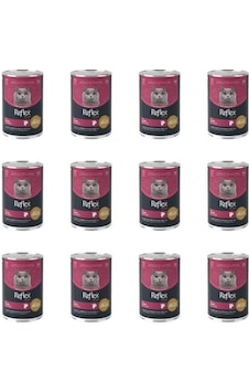 Reflex Plus Jöle İçinde Et Parçacıklı Kuzu Etli Yetişkin Kedi Konservesi 400 Gr 12 Adet