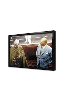 Atatürk ve İran Şahı Çerçeveli Cam Tablo Atatürk ve İran Şahı Çerçeveli Cam Tablo