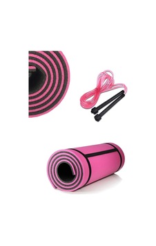 Pilates Minderi Yoga Matı Pembe Siyah Renkli Çift Taraflı Atlama Ipi Pembe Pembe Pilates Minderi Yoga Matı Pembe Siyah Renkli Çift Taraflı Atlama Ipi Pembe Pembe
