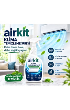 Klima Temizleme Spreyi 1000 Ml 1 Litre Derinlemesine Temizlik Ferah Koku Klima Bakımı