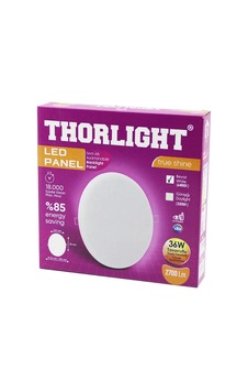 Thorlıght S-236 36w 22cm Beyaz Led Panel Sıva Altı Ayarlı Mandallı 6400k - 2700lm - 18000 Saat - 283 Çok Renkli Thorlıght S-236 36w 22cm Beyaz Led Panel Sıva Altı Ayarlı Mandallı 6400k - 2700lm - 18000 Saat - 283 Çok Renkli