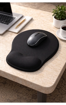 Black Flex Memory Foam Ergonomik Bilek Destekli Siyah Mause Pad Black Flex Memory Foam Ergonomik Bilek Destekli Siyah Mause Pad