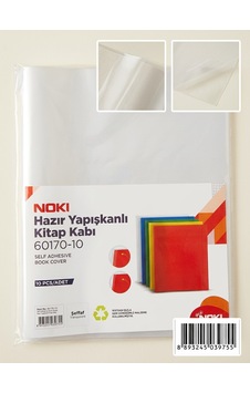Hazır Yapışkanlı Kitap Kabı 10 Adet Şeffaf