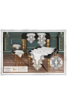 Krem-krem Lavinya Model 5 Parça Keten Dantelli Runner Seti Çeyizlik Salon Takımı Krem-krem Lavinya Model 5 Parça Keten Dantelli Runner Seti Çeyizlik Salon Takımı