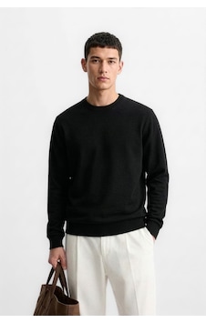 Markapia Erkek Bisiklet Yaka Düz Sweatshirt Siyah Markapia Erkek Bisiklet Yaka Düz Sweatshirt Siyah
