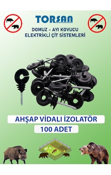 Elektrikli Çit Tel Ahşap Vidalı İzolatör 100 Adet Elektrikli Çit Tel Ahşap Vidalı İzolatör 100 Adet