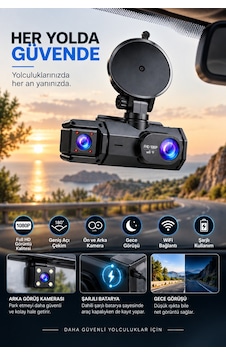 Ön Arka Kamera 1080p Full Hd Wifi 180 Geniş Açı Şarjlı - Lisinya Standart Ön Arka Kamera 1080p Full Hd Wifi 180 Geniş Açı Şarjlı - Lisinya Standart