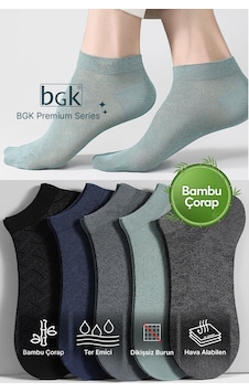 Bgk Unisex Bambu 5 Çift Renkli Patik Çorap Dikişsiz Renkli Bgk Unisex Bambu 5 Çift Renkli Patik Çorap Dikişsiz Renkli