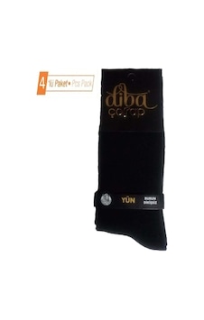 Diba Erkek Kışlık %71 Gerçek Yün 4'Lü Paket Soket Çorap