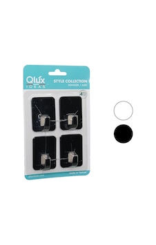 Qlux L-00951 Cloud Askı No-2 4 Adet Siyah Beyaz Plastik Yapışkanlı Montaj - 25'li Paket Diğer Qlux L-00951 Cloud Askı No-2 4 Adet Siyah Beyaz Plastik Yapışkanlı Montaj - 25'li Paket Diğer