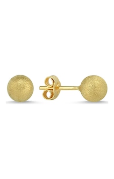 Altın Top Küpe Simli 14K Gold 7,0 Mm 1,06 Gram Altın Top Küpe Simli 14K Gold 7,0 Mm 1,06 Gram