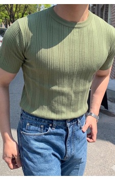 Cool Tarz Old Money Fit Bisiklet Yaka Çizgili Triko T-shirt Slim Kalıp Premium Kahve Yeşil Yeşil Cool Tarz Old Money Fit Bisiklet Yaka Çizgili Triko T-shirt Slim Kalıp Premium Kahve Yeşil Yeşil