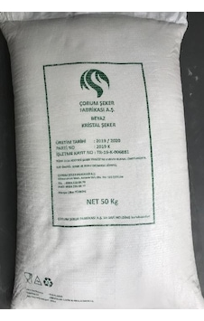 Çorum Şeker Fabrikası Beyaz Kristal Şeker 50 KG