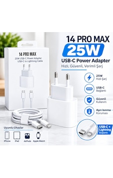 25w Typc-e To Ios Hızlı Şarj Set Beyaz 25w Typc-e To Ios Hızlı Şarj Set Beyaz