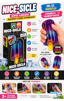 Nice-sicle Dondurma Squishy Oyuncak Süper Yumuşak Sıkılabilir Stres Oyuncağı Mor Nice-sicle Dondurma Squishy Oyuncak Süper Yumuşak Sıkılabilir Stres Oyuncağı Mor
