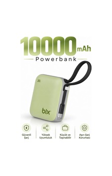 Exenar - Açık Yeşil - Mini Powerbank 10000 Mah Cep Boy Taşınabiler Hızlı Şarj Pd 20w Dijital Göstergeli Type-c Kablolu Exenar - Açık Yeşil - Mini Powerbank 10000 Mah Cep Boy Taşınabiler Hızlı Şarj Pd 20w Dijital Göstergeli Type-c Kablolu