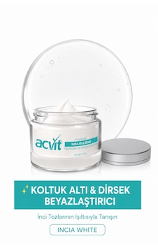 Acvit Koltuk Altı Ve Dirsek Beyazlatıcı ve Koruyucu İnci Krem 50 ML Acvit Koltuk Altı Ve Dirsek Beyazlatıcı ve Koruyucu İnci Krem 50 ML