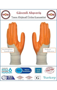 Glove Nitril Iş Eldiveni - Pudrasız - Silikonsuz - 10 Numara