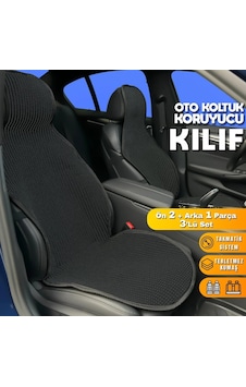 Volkswagen Golf 3 Uyumlu Koltuk Kılıfı Minder Siyah 2+1 Ön Arka Set