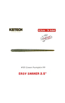 Keitech Easy Shaker 6.3cm 2.5" 101 Green Pumpkin Pp. Kokulu Silikon Kurt Keitech Easy Shaker 6.3cm 2.5" 101 Green Pumpkin Pp. Kokulu Silikon Kurt